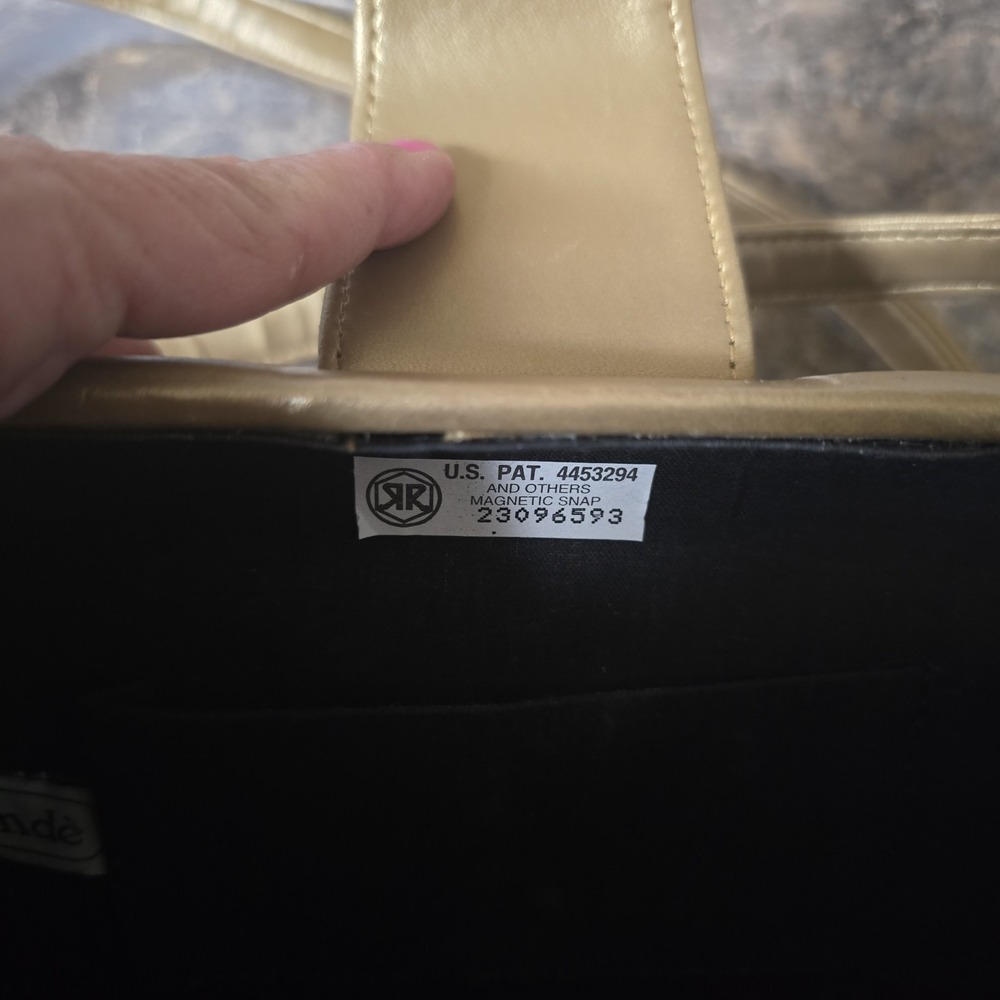 Modern Ande Soft Leather Crossbody Shoulder Bag Gold Excellent Condition Vintage - Picture 7 of 10
